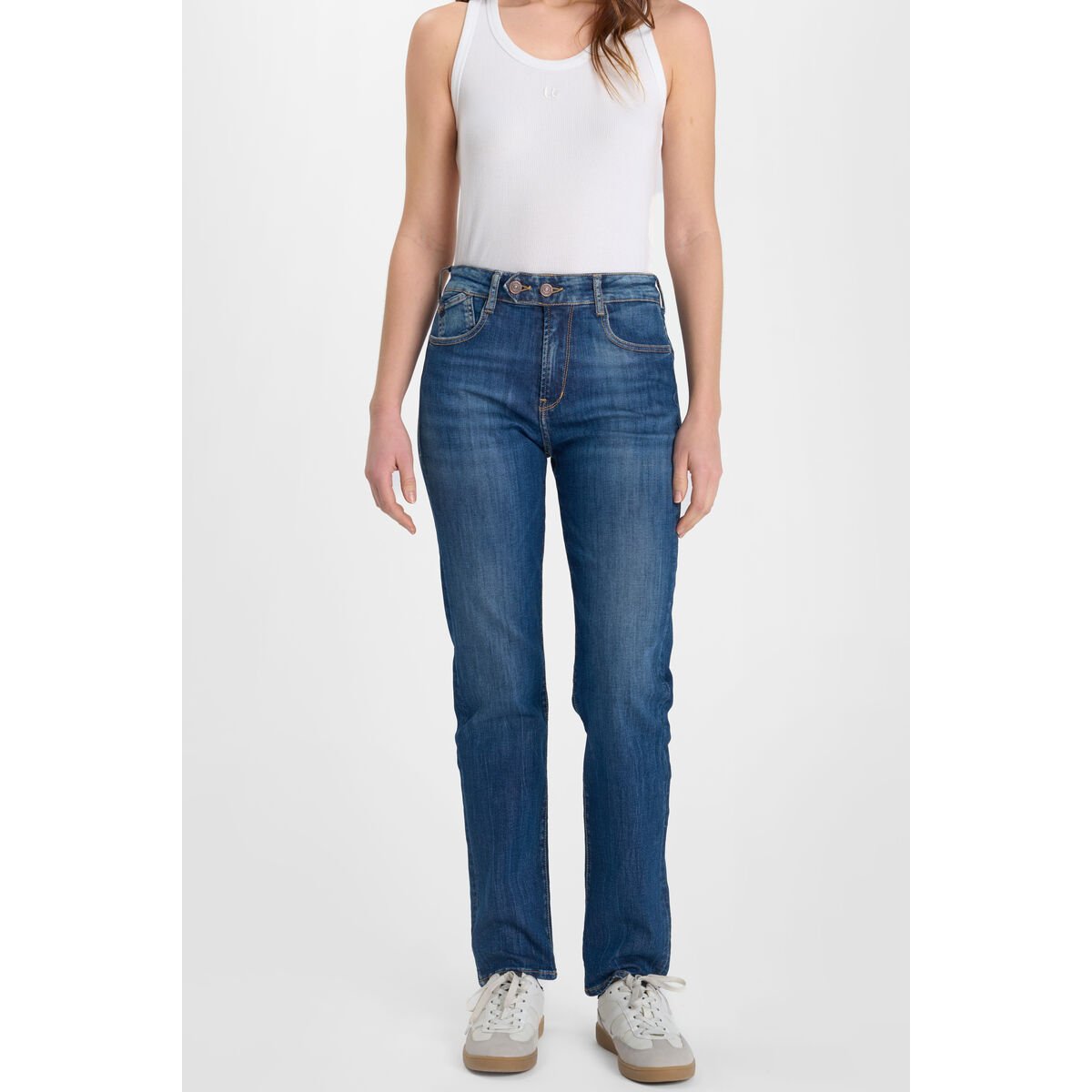 Jeans droite , longueur 34 blue, LE TEMPS DES CERISES