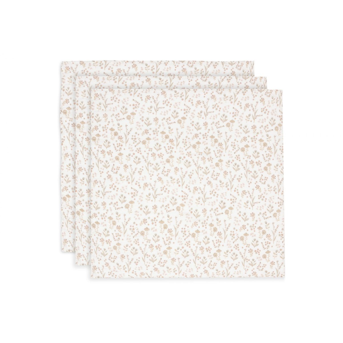 Lot de 3 langes gaze de coton blanc, rose, JOLLEIN