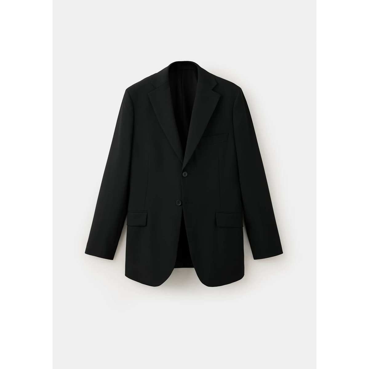 Blazer droit avec poches à rabat noir, MANGO TEEN