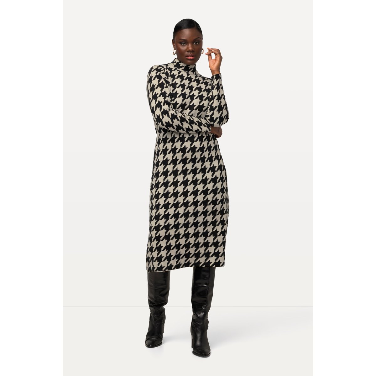 Robe midi en maille vanille, ULLA POPKEN