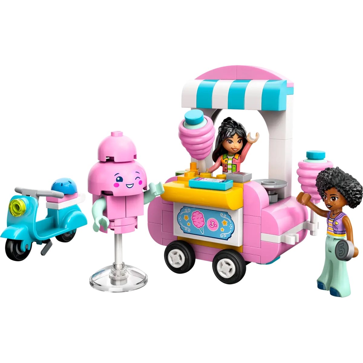 Friends Stand de barbes à papa et scooter multicolore, LEGO