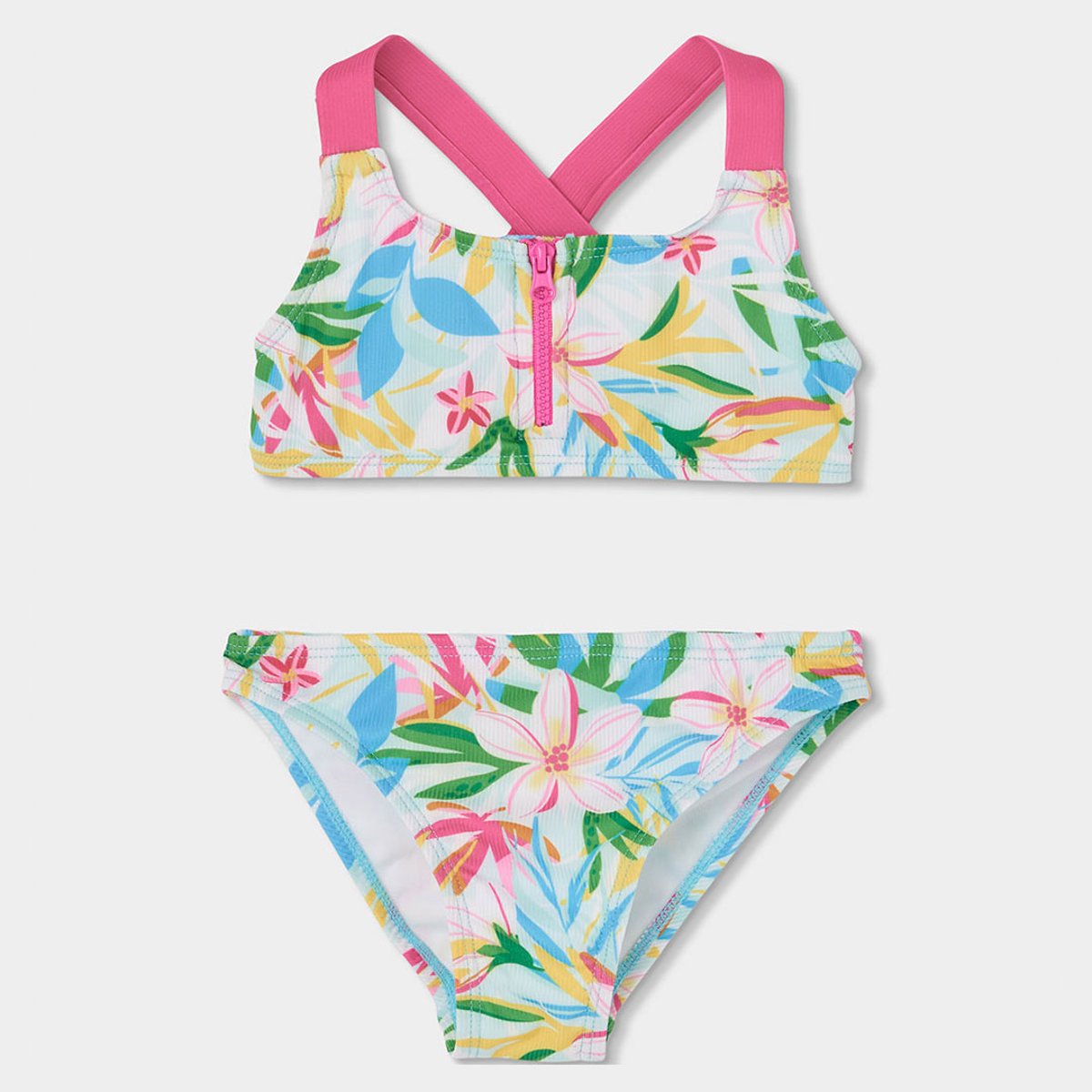 Bikini fille imprimé fleurs multicolore, BOBOLI