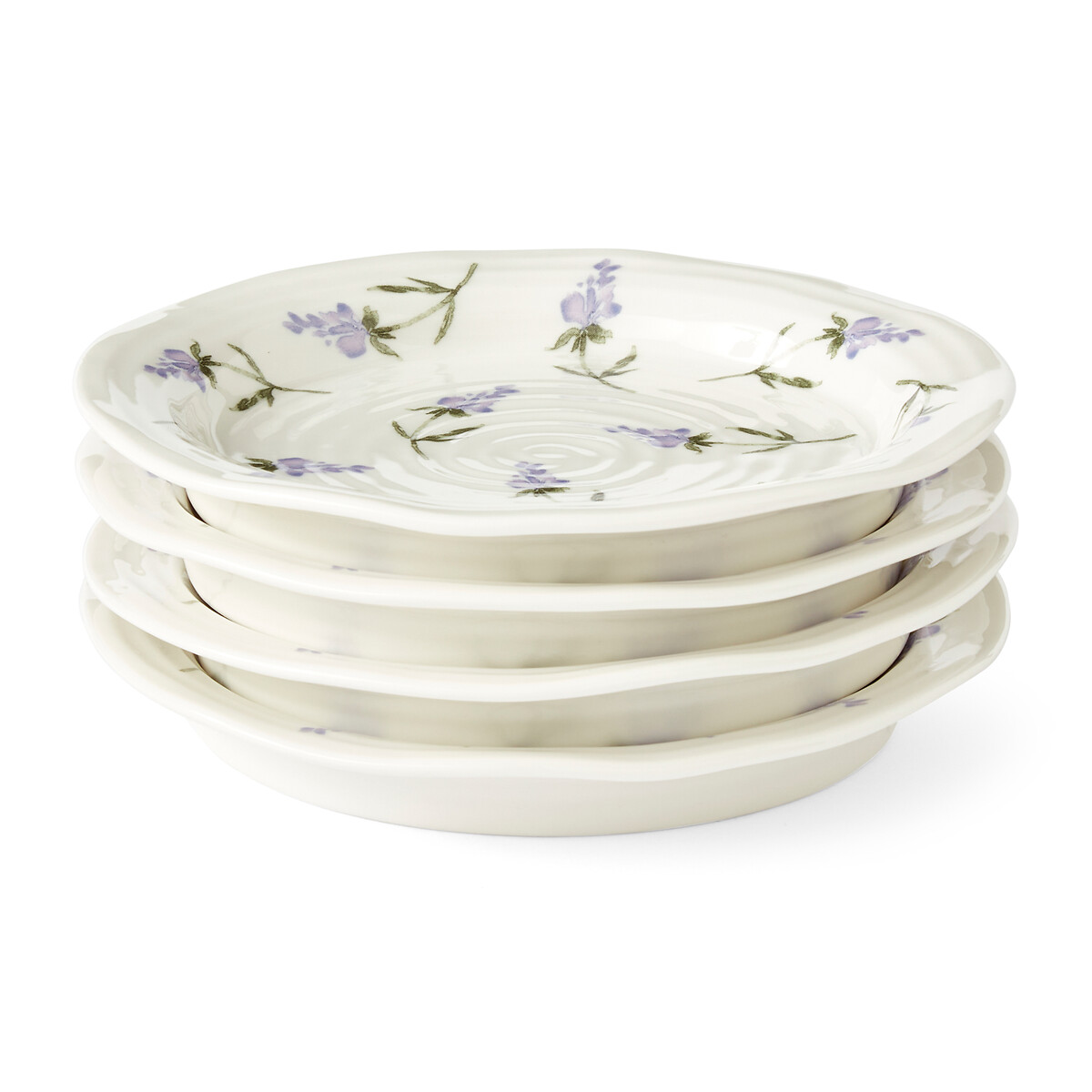 Set of 4 Lavandula Dessert Plates white, SOPHIE CONRAN FOR PORTMEIRION