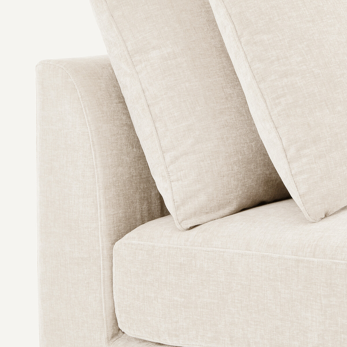 Modulair hoekelement in chenille fluweel, TIBERIO wit, AM.PM