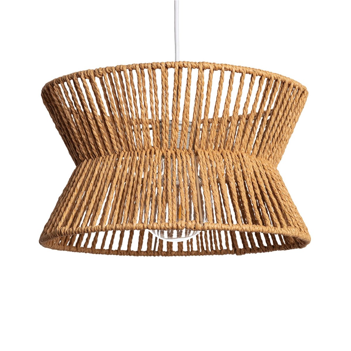 Suspension intérieur imitation rotin Ø35cm MAUD naturel, SWEEEK