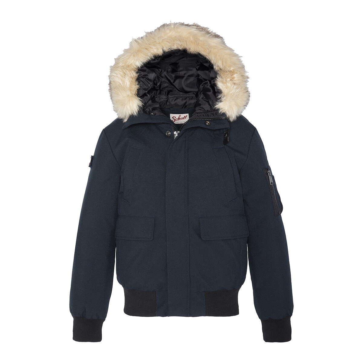 Parka à capuche 10-16 ans bleu marine, SCHOTT