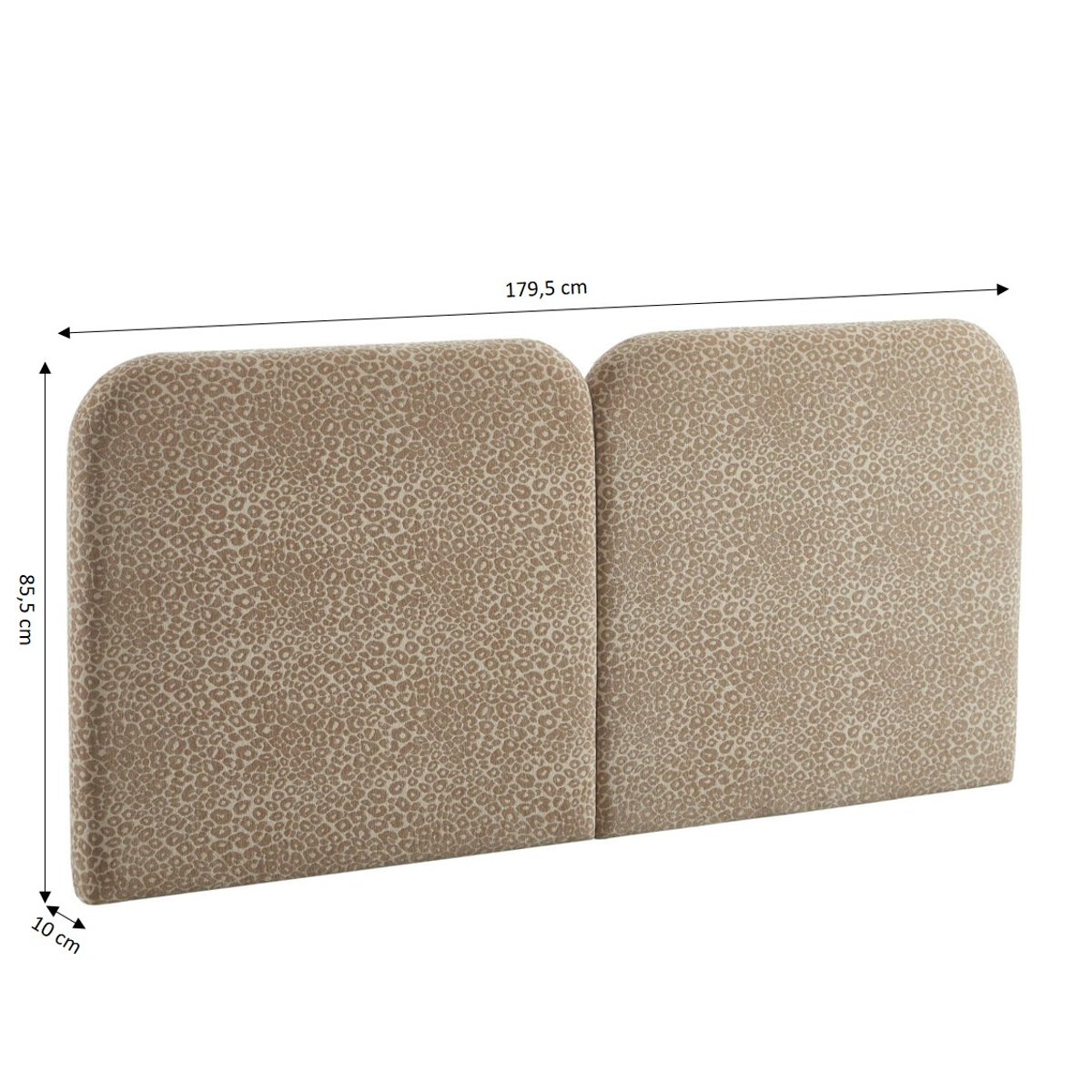 Tête de lit en tissu jacquard LOUISON beige, SORELH