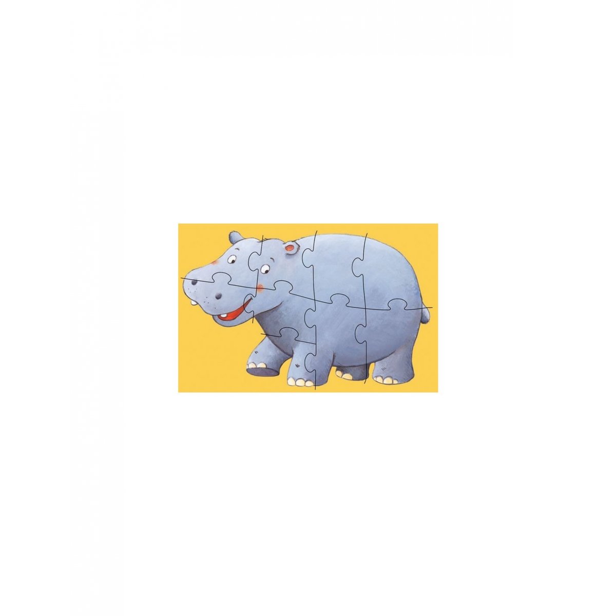 Set de puzzle marron, jaune, vert et gris, DJECO