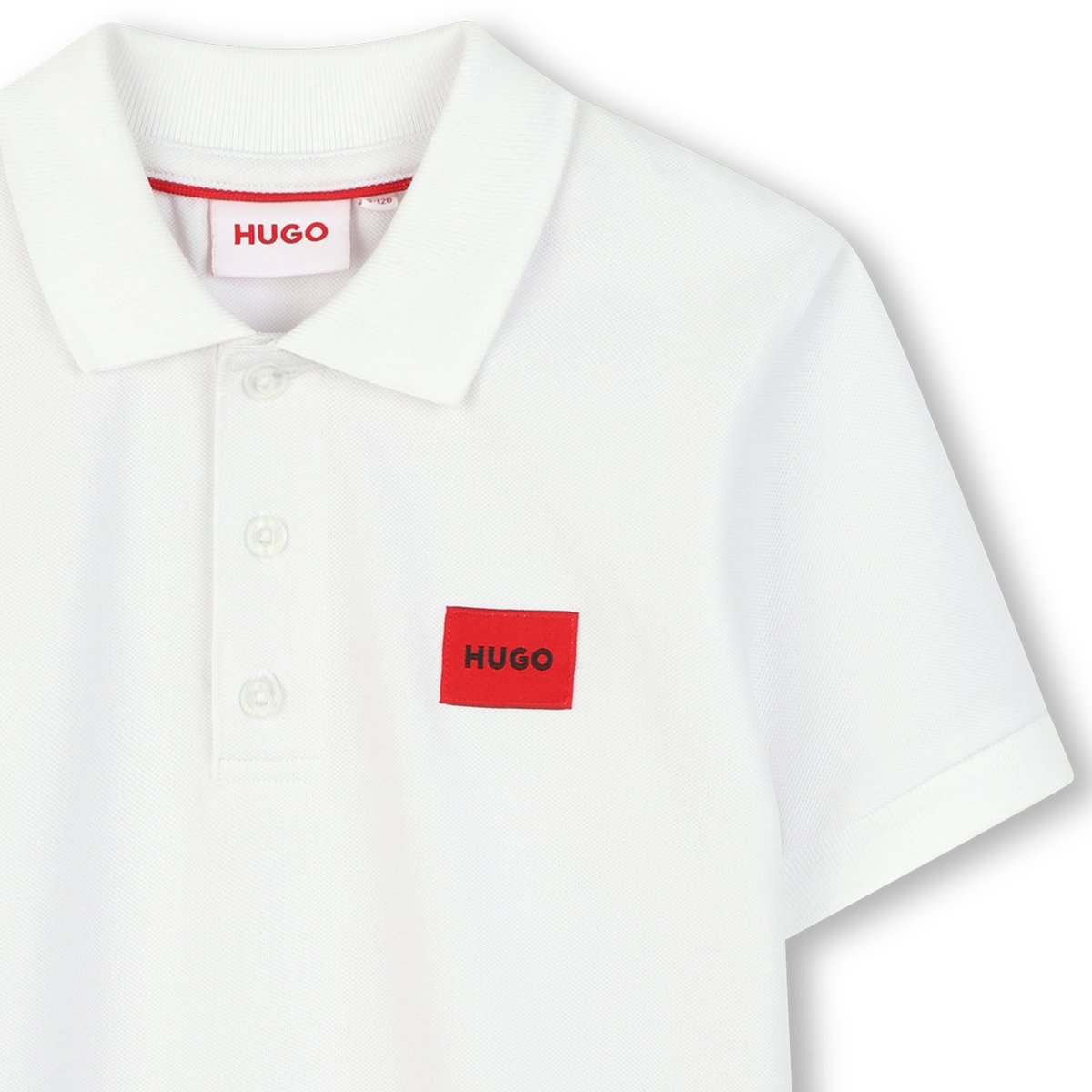 Polo manches courtes blanc, HUGO KIDSWEAR