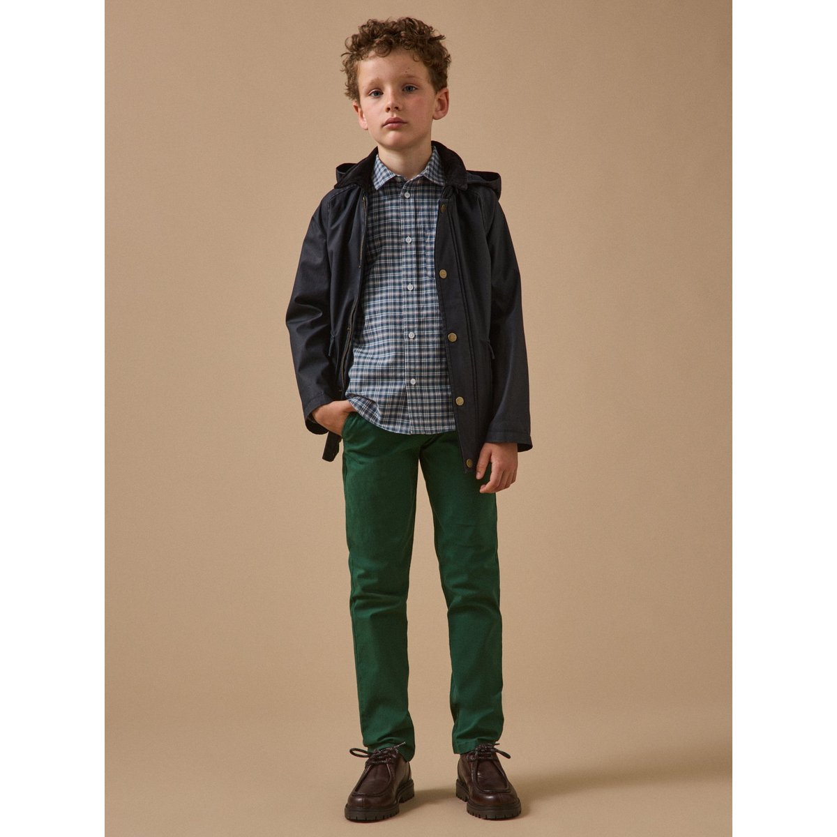 Chemise à carreaux carreaux bleu, CYRILLUS