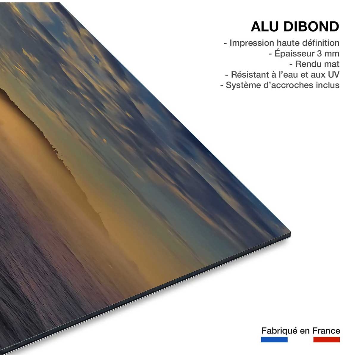 Tableau la corniche du pays basque tableau alu dibond, HEXOA