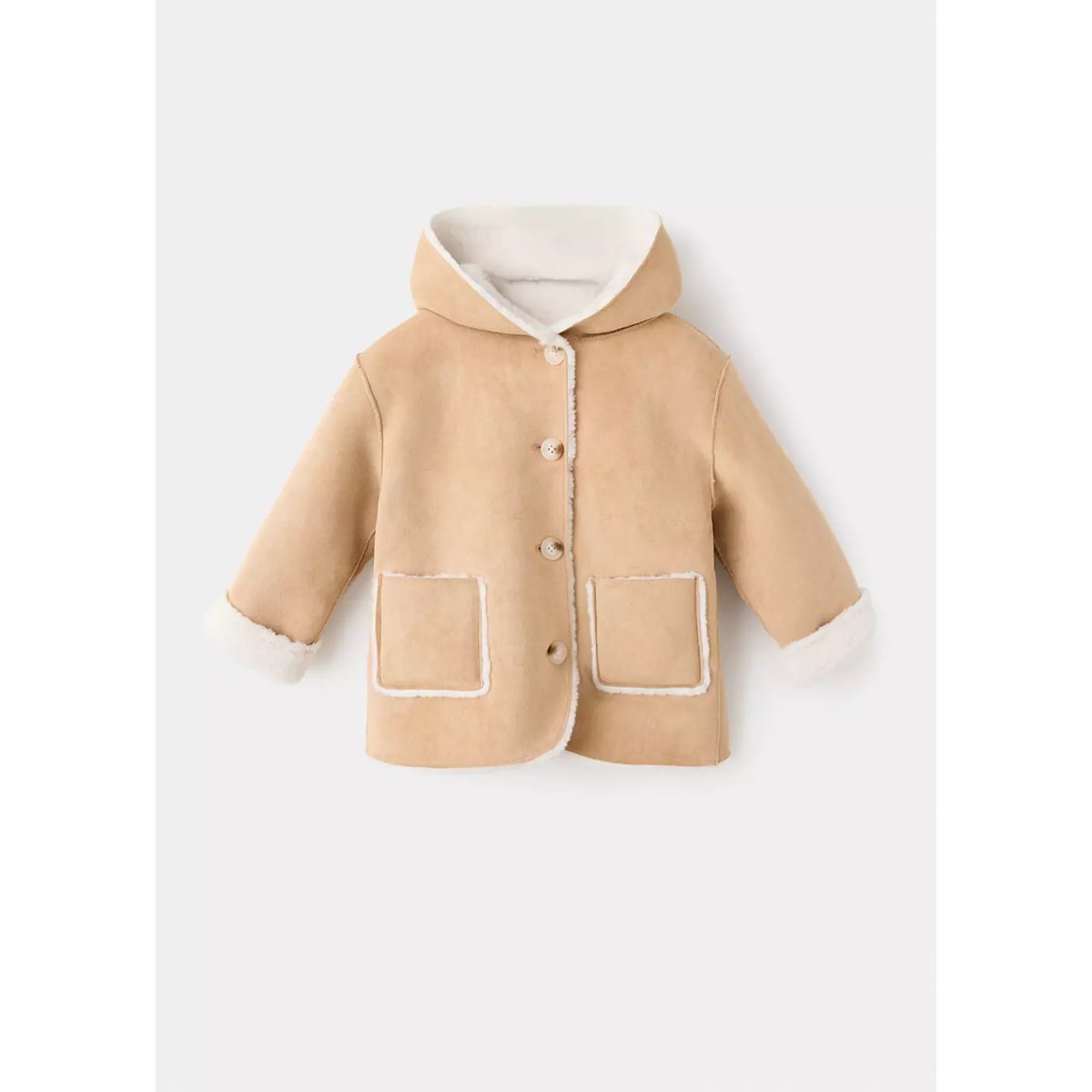 Manteau long double face marron, MANGO BABY
