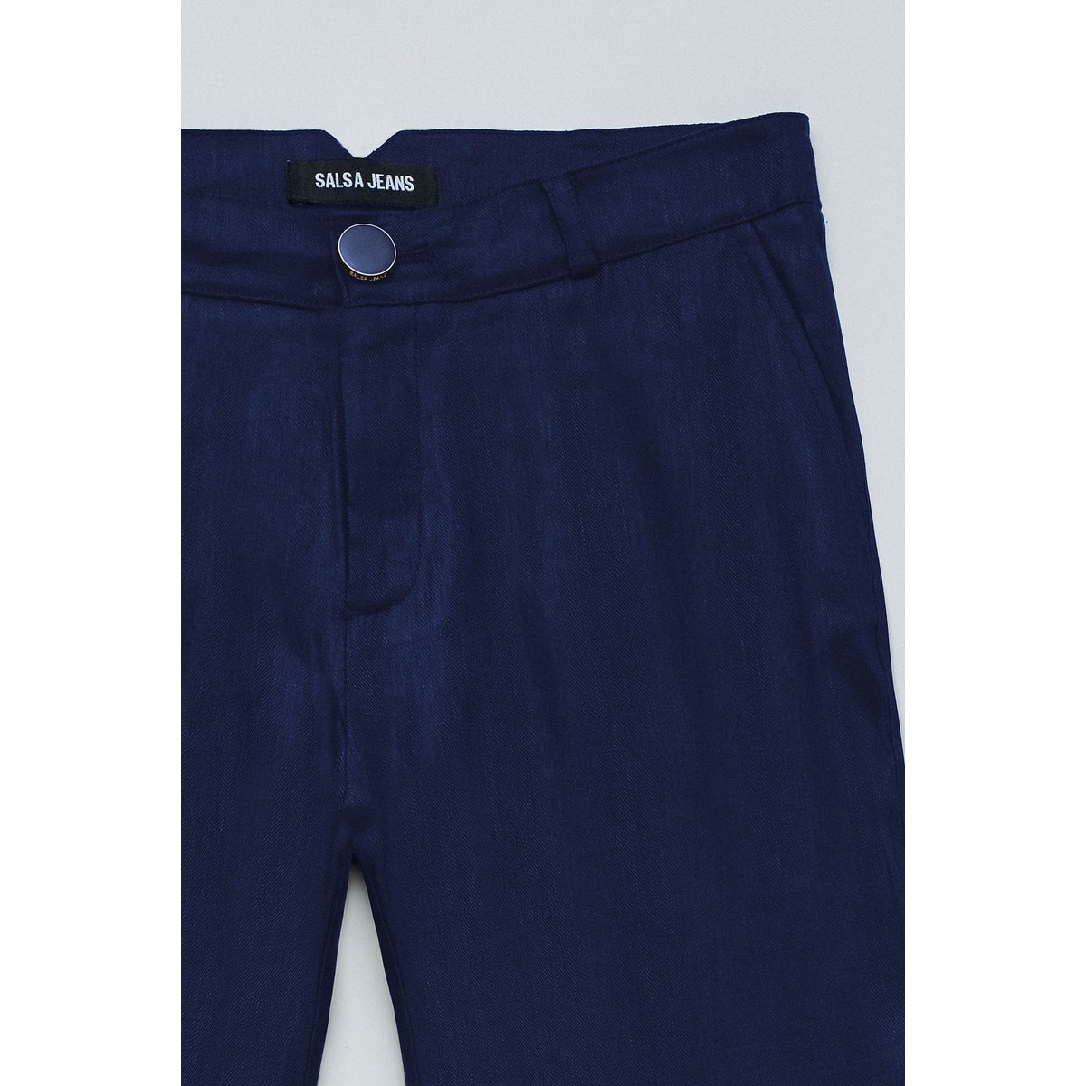 CHINO EN LIN bleu foncé, SALSA JEANS