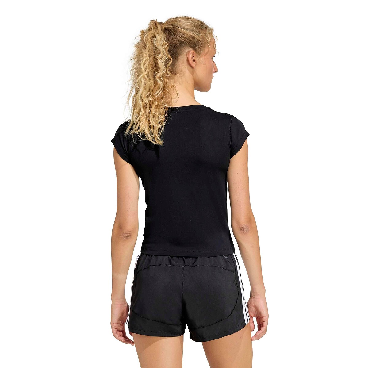 T-shirt de sport Essentials Linear noir, adidas Performance