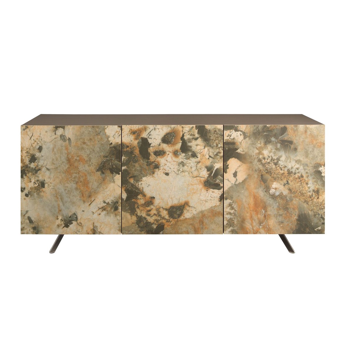 Buffet en bois taupe métallisé beige | marron | taupe, ANGEL CERDA