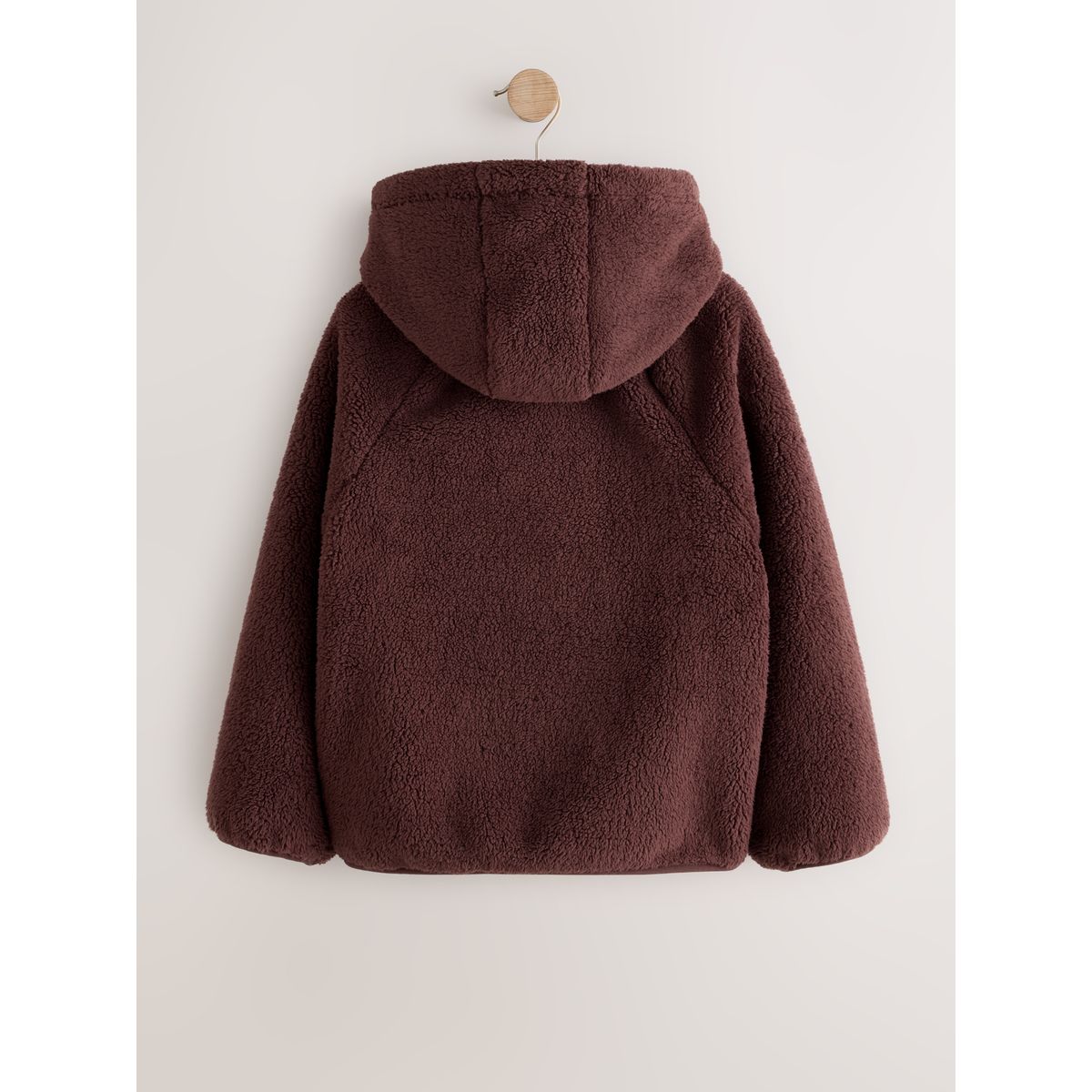 Veste à capuche zippée en polaire marron chocolat, NEXT
