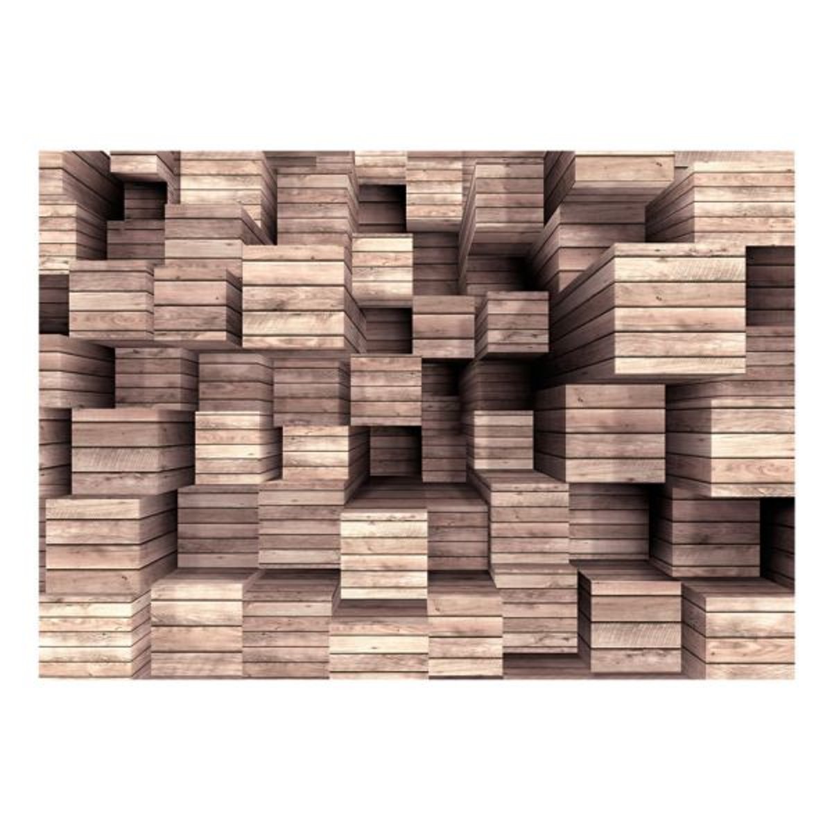 Papier peint intissé panoramique Wooden Finesse multicouleur, EDEN