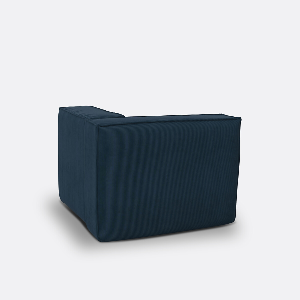 Elément d'angle pour canapé modulable, en velours côtelé fines côtes, SEVEN bleu, LA REDOUTE INTERIEURS