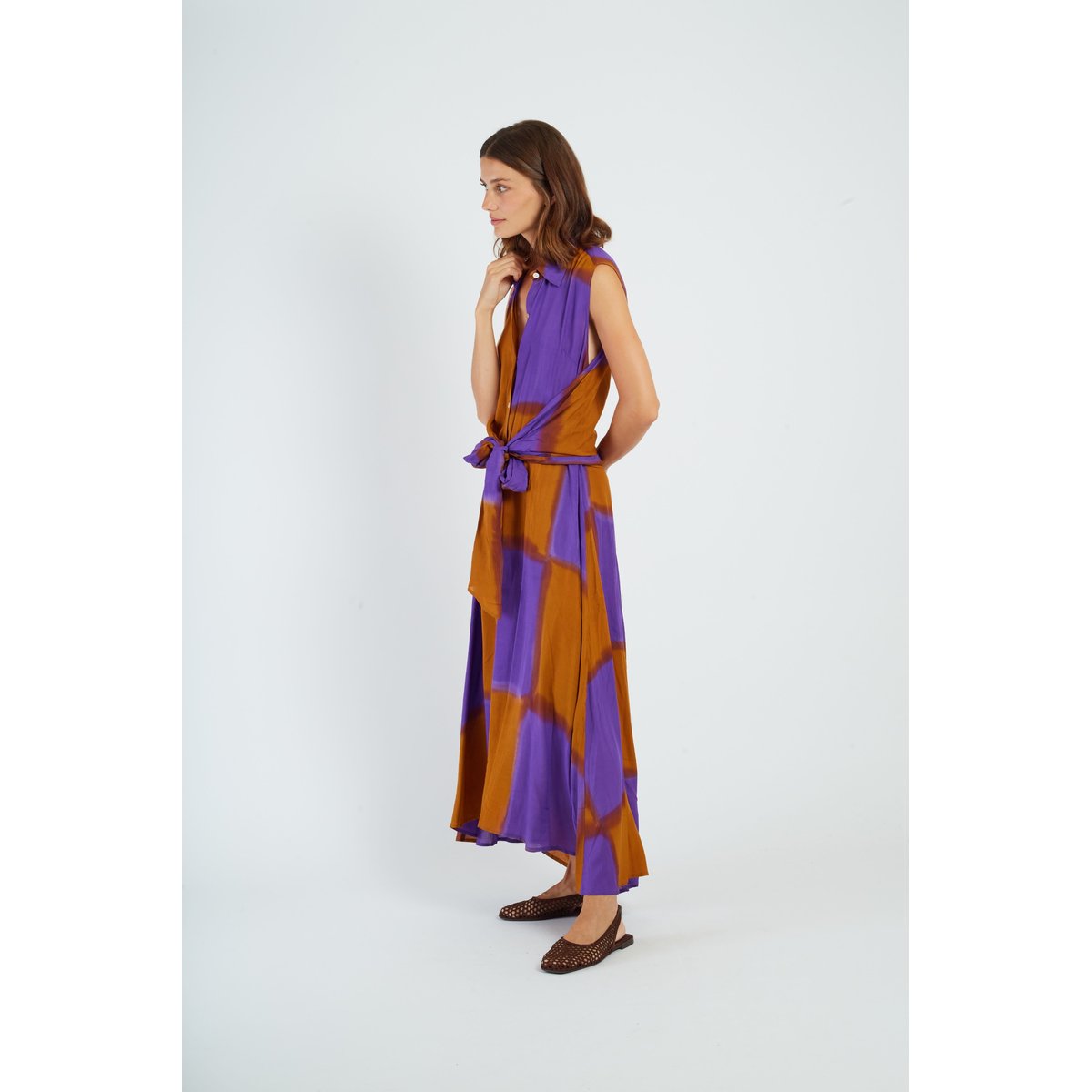 Robe longue imprimée MICHELLE violet, DERHY