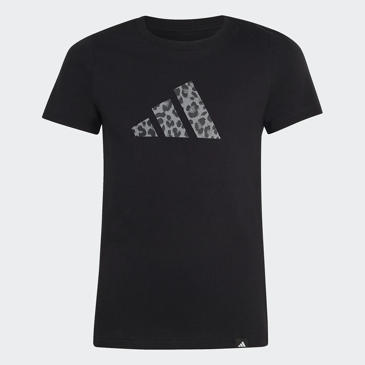 T-shirt manches courtes avec imprimé léopard noir, adidas Performance