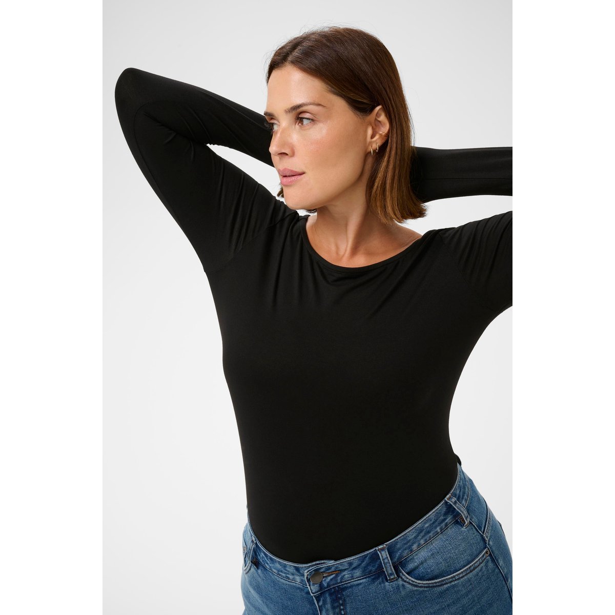 T-shirt à manches courtes noir black deep, KAFFE CURVE