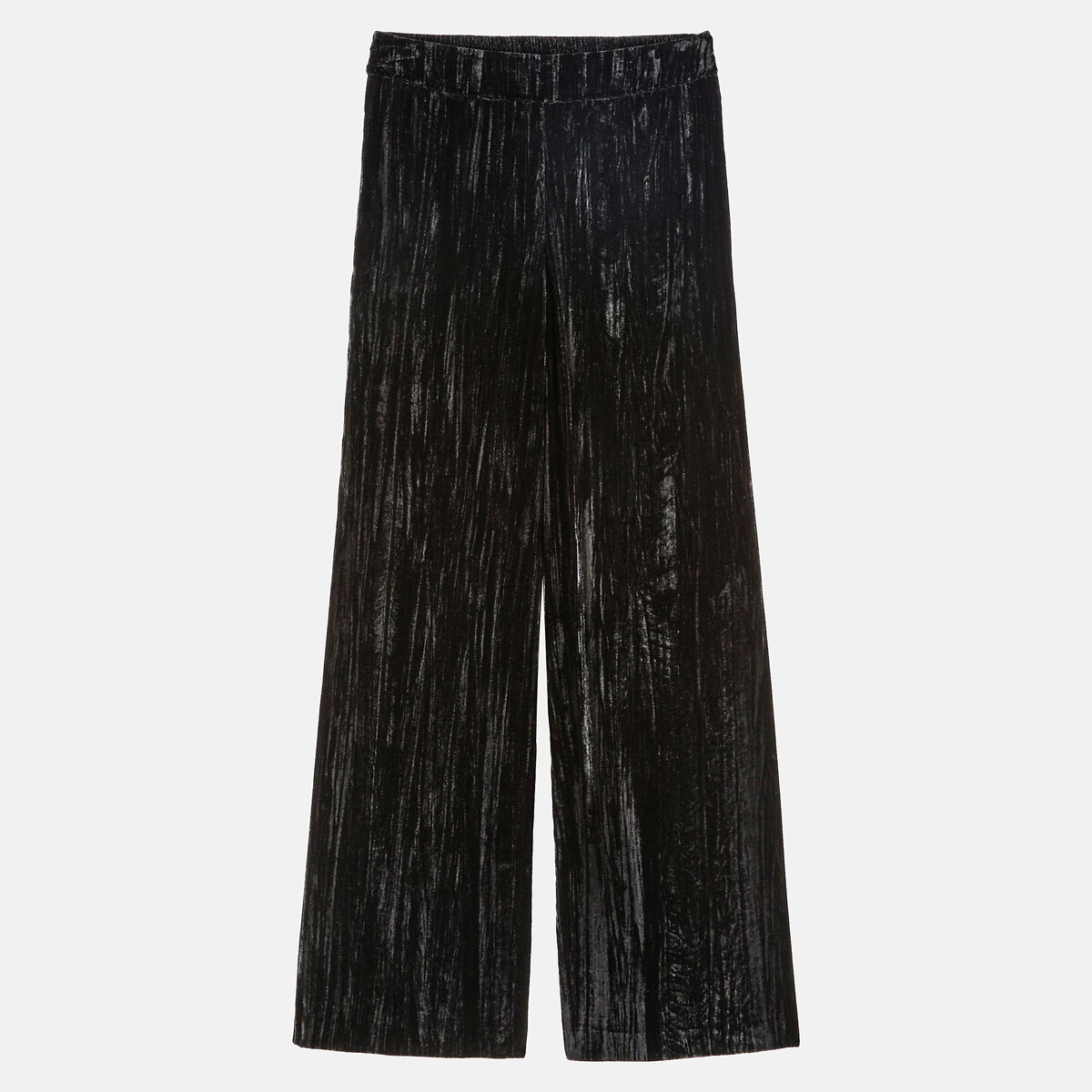 Pantalon large, en velours frappé noir, LA REDOUTE COLLECTIONS