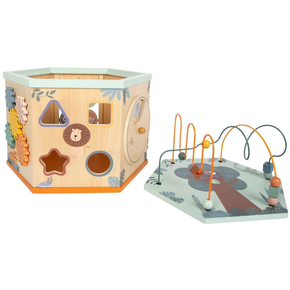 Cube de motricité 7 faces XL Safari beige, SMALL FOOT COMPANY