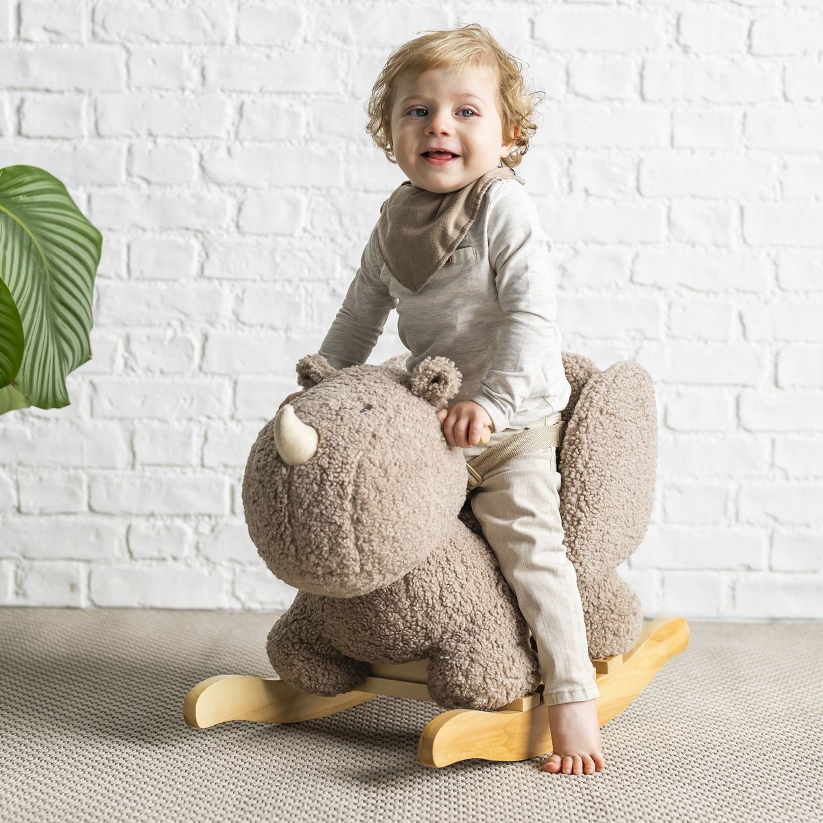 Bascule Teddy Lapidou Rhino taupe, NATTOU