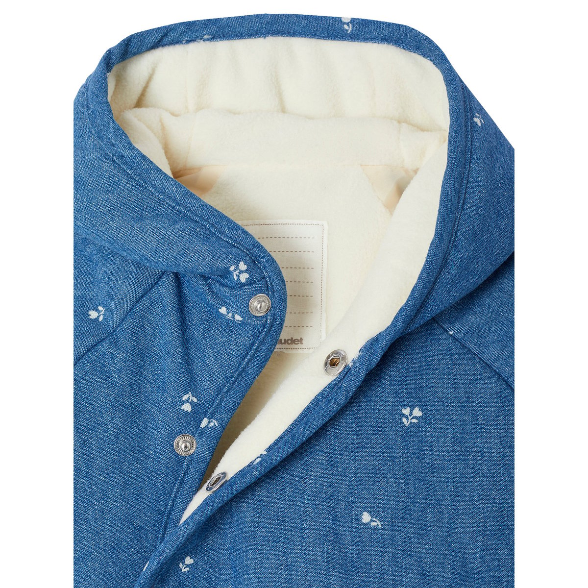 Combi-pilote naissance en denim entièrement imprimé stone, VERTBAUDET