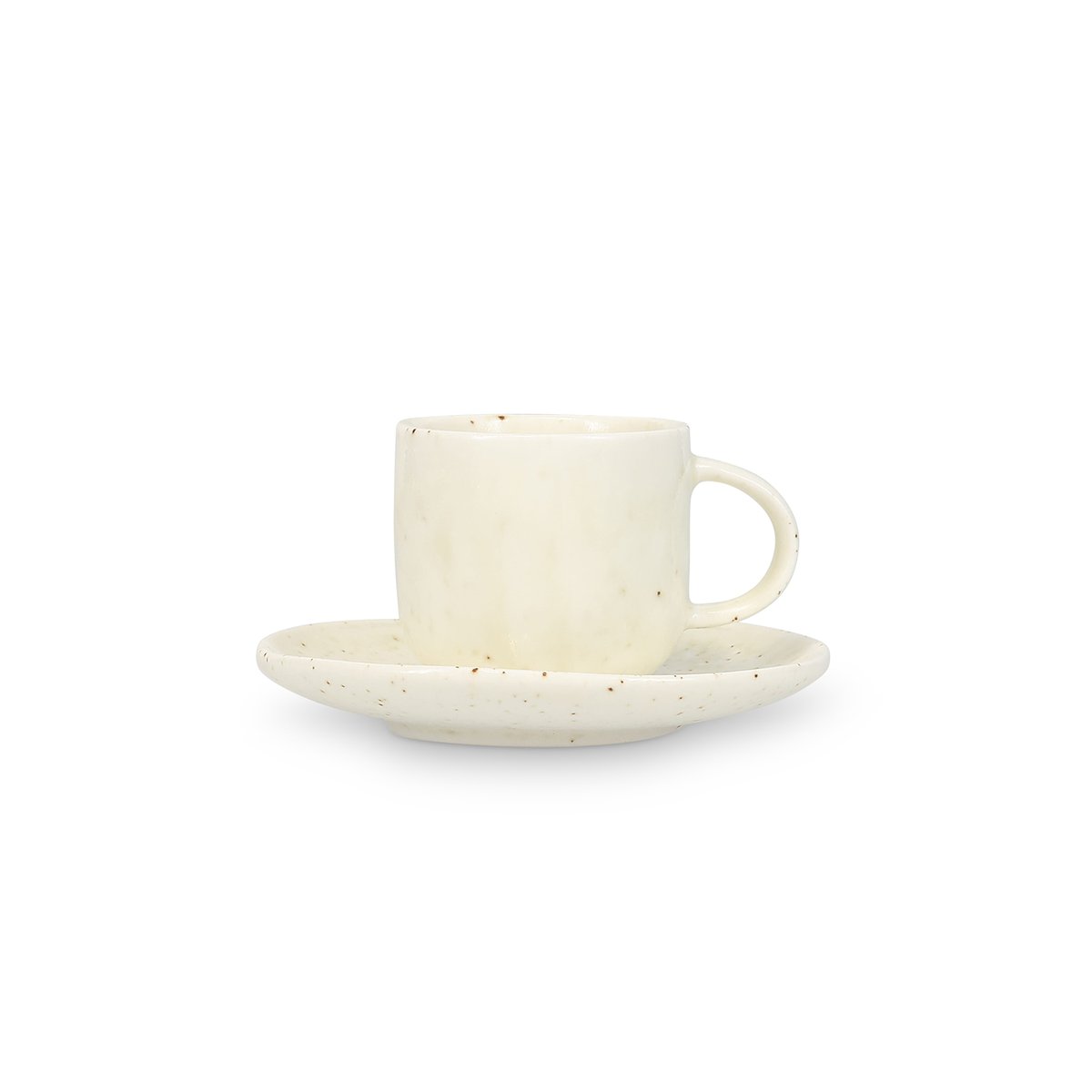 Lot de 4 soucoupes moka STUDIO URBAN beige, SP COLLECTION