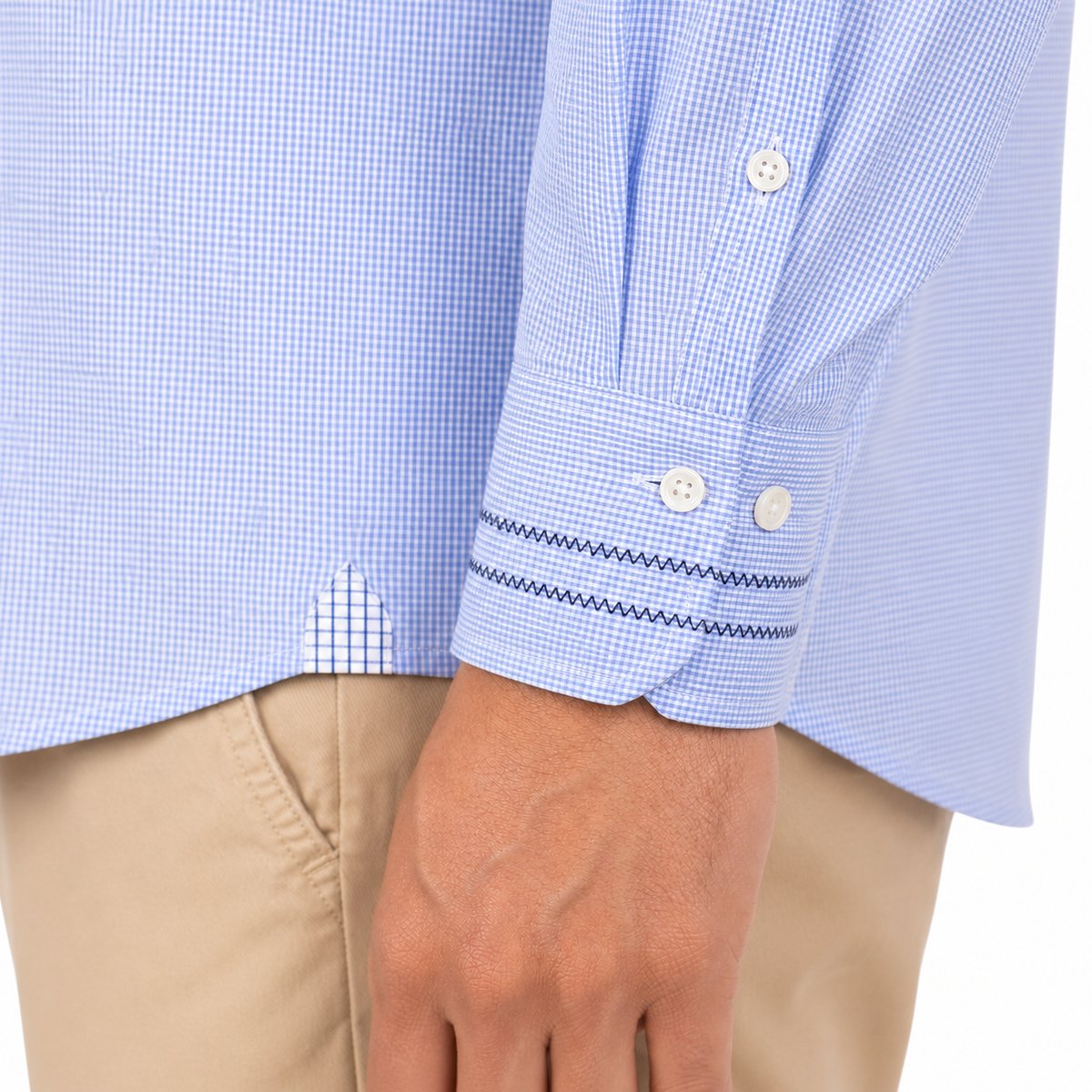 Chemise vichy square ciel, SHILTON