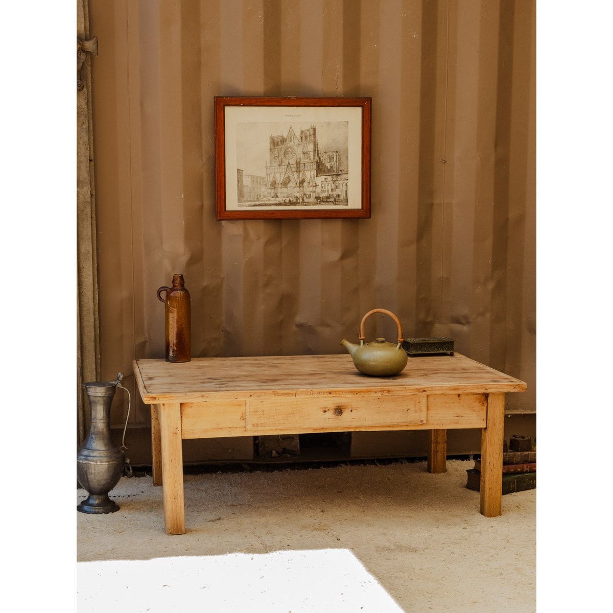 Table basse en bois Léonie N°1058 - Bon état bois clair, DEBONGOUT