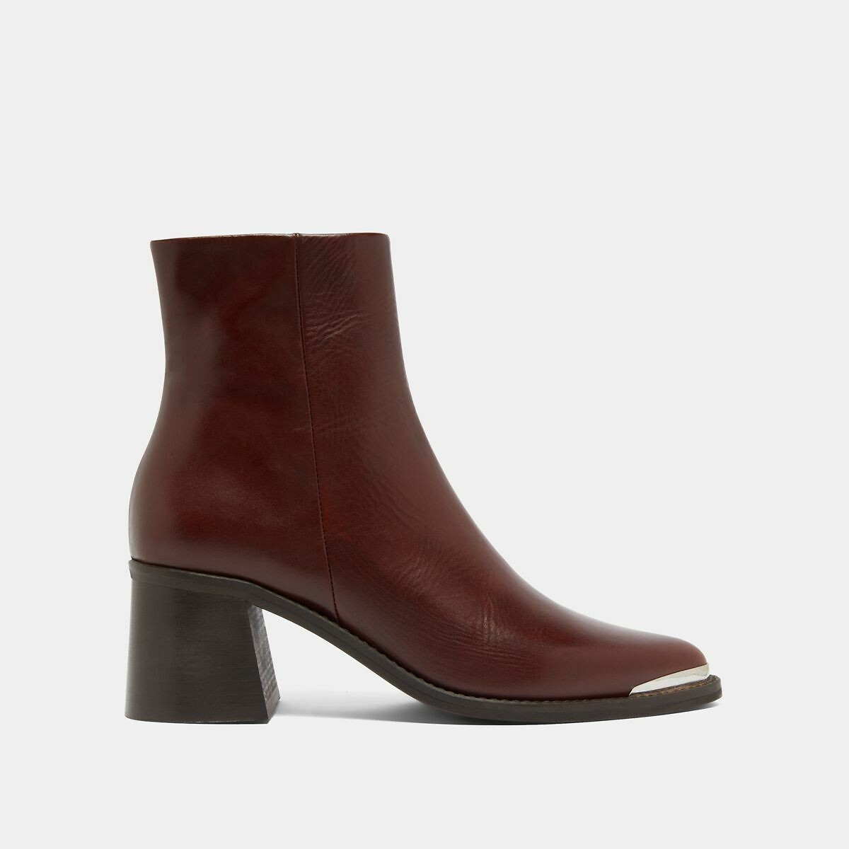 Bottines pointues en cuir, Delo marron, JONAK