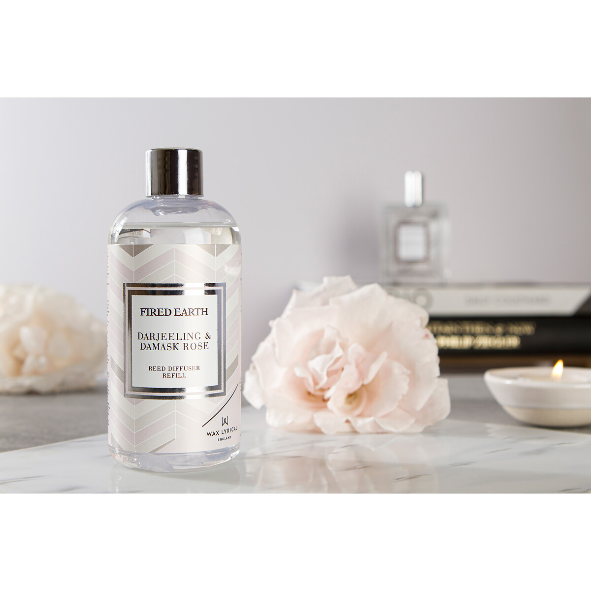 Fired Earth Refill 200ml Darjeeling and Damask Rose transparent, WAX LYRICAL