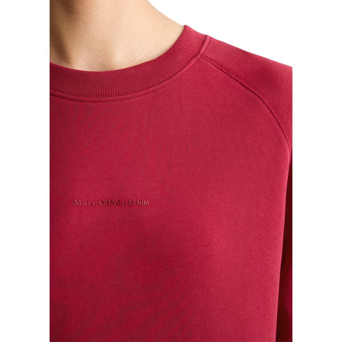 Sweat-shirt DfC relaxed en coton organique rouge, MARC O’POLO DENIM