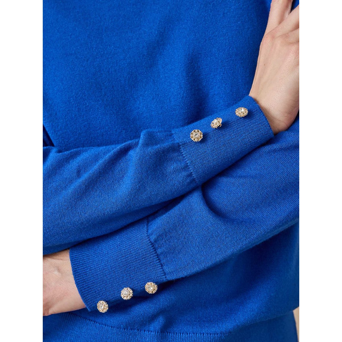 Pull col montant bleu, DAXON