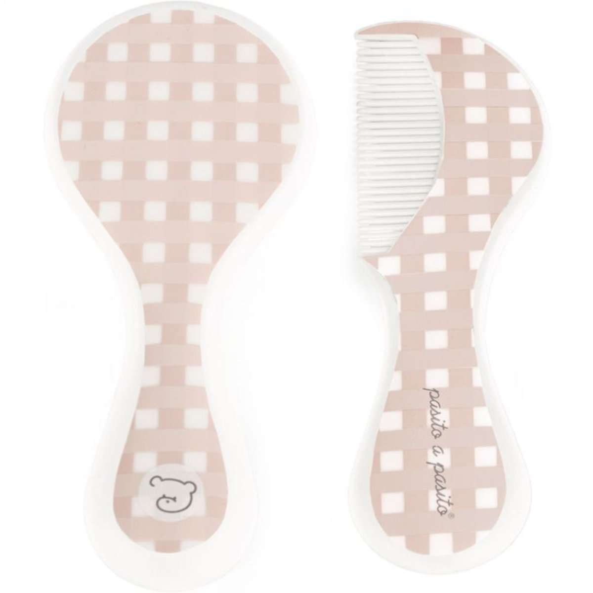 Brosse et peigne rose, blanc, PASITO A PASITO