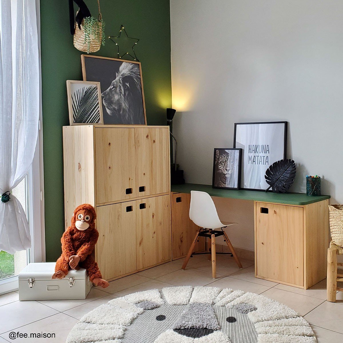 Armoire en pin brut 1 porte 2 tablettes Dinamic with_storage, ASTIGARRAGA