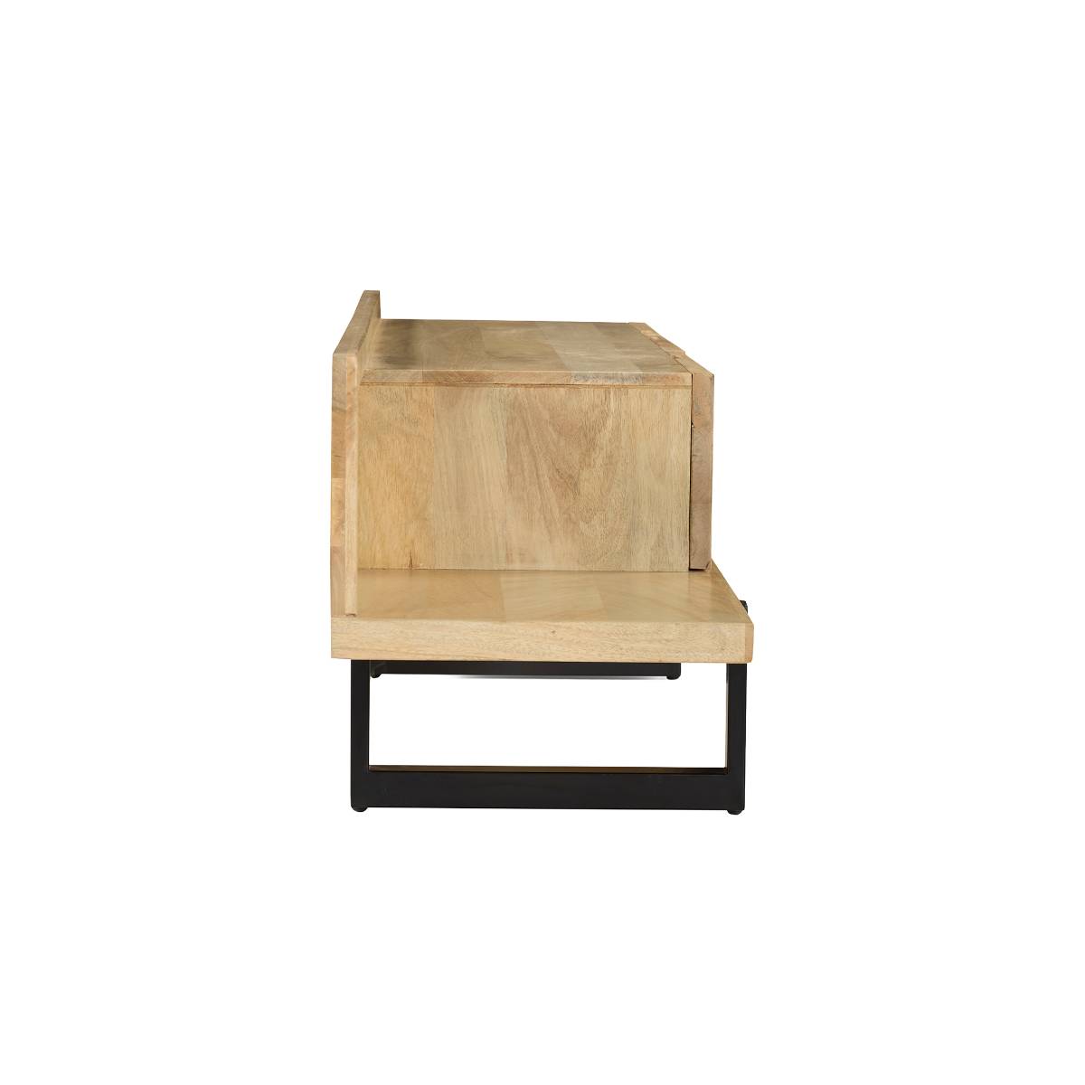 Meuble TV en bois de manguier ALEXIS bois clair, MADE IN MEUBLES