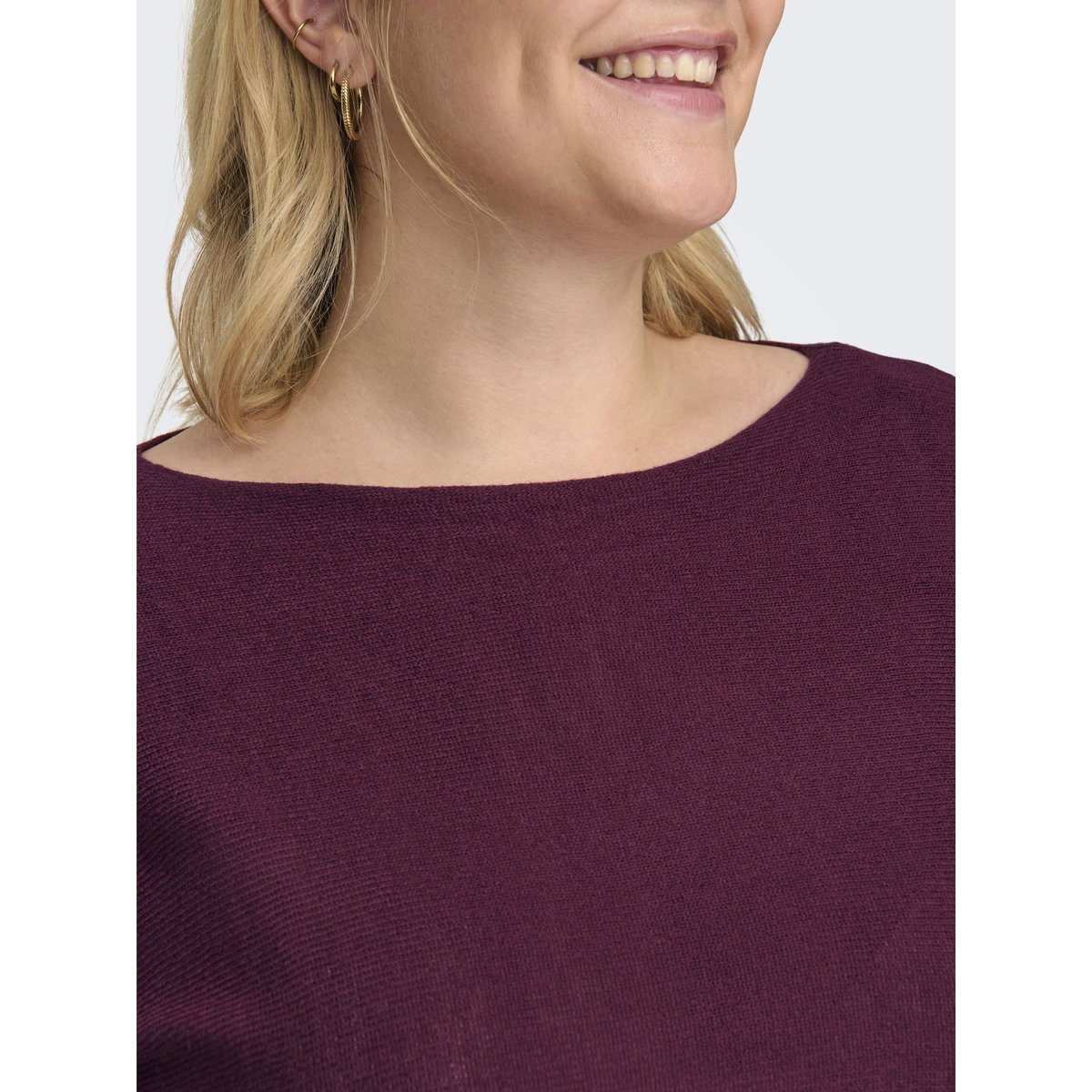 Pull En Maille cabernet, ONLY CARMAKOMA