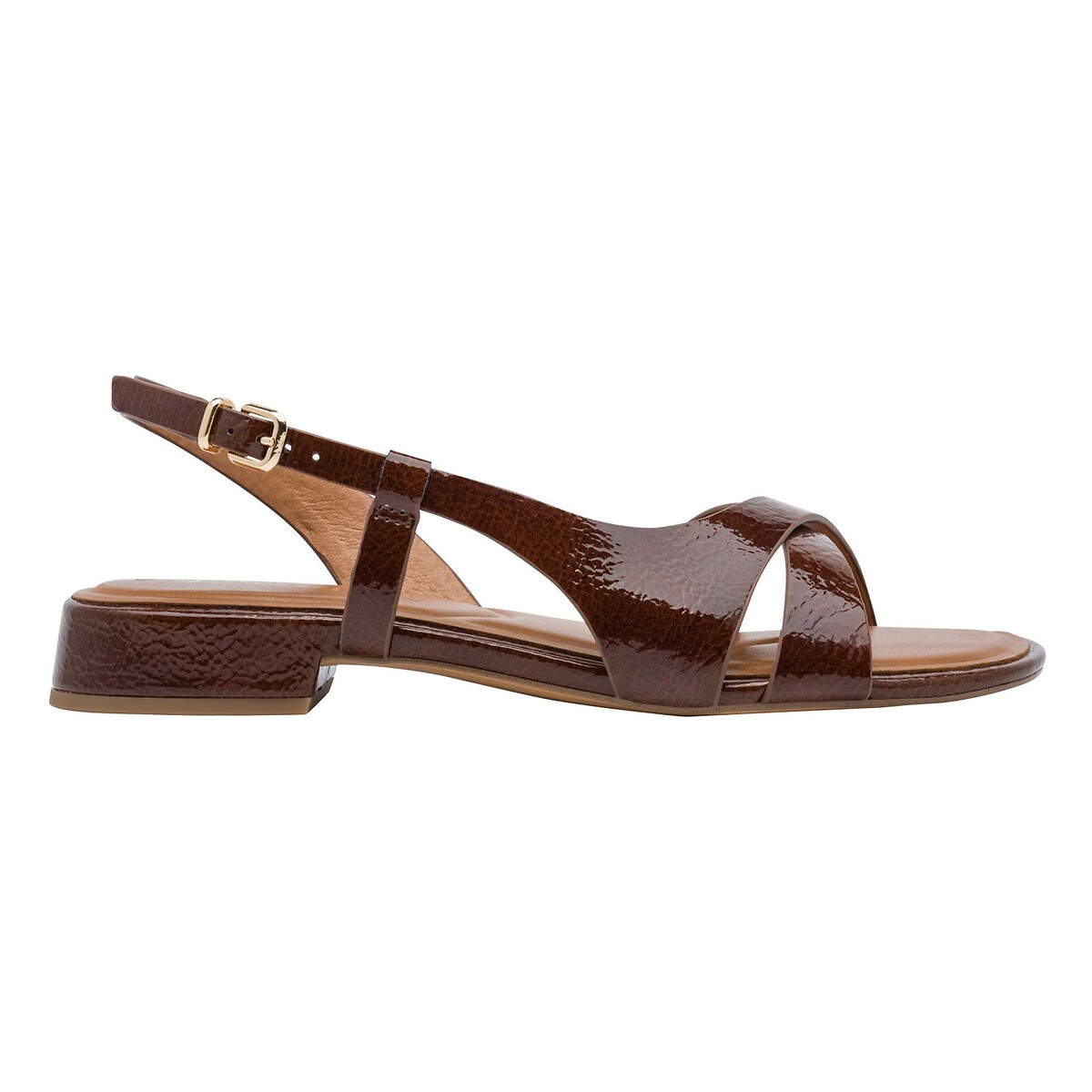 Sandales plates cognac, TAMARIS