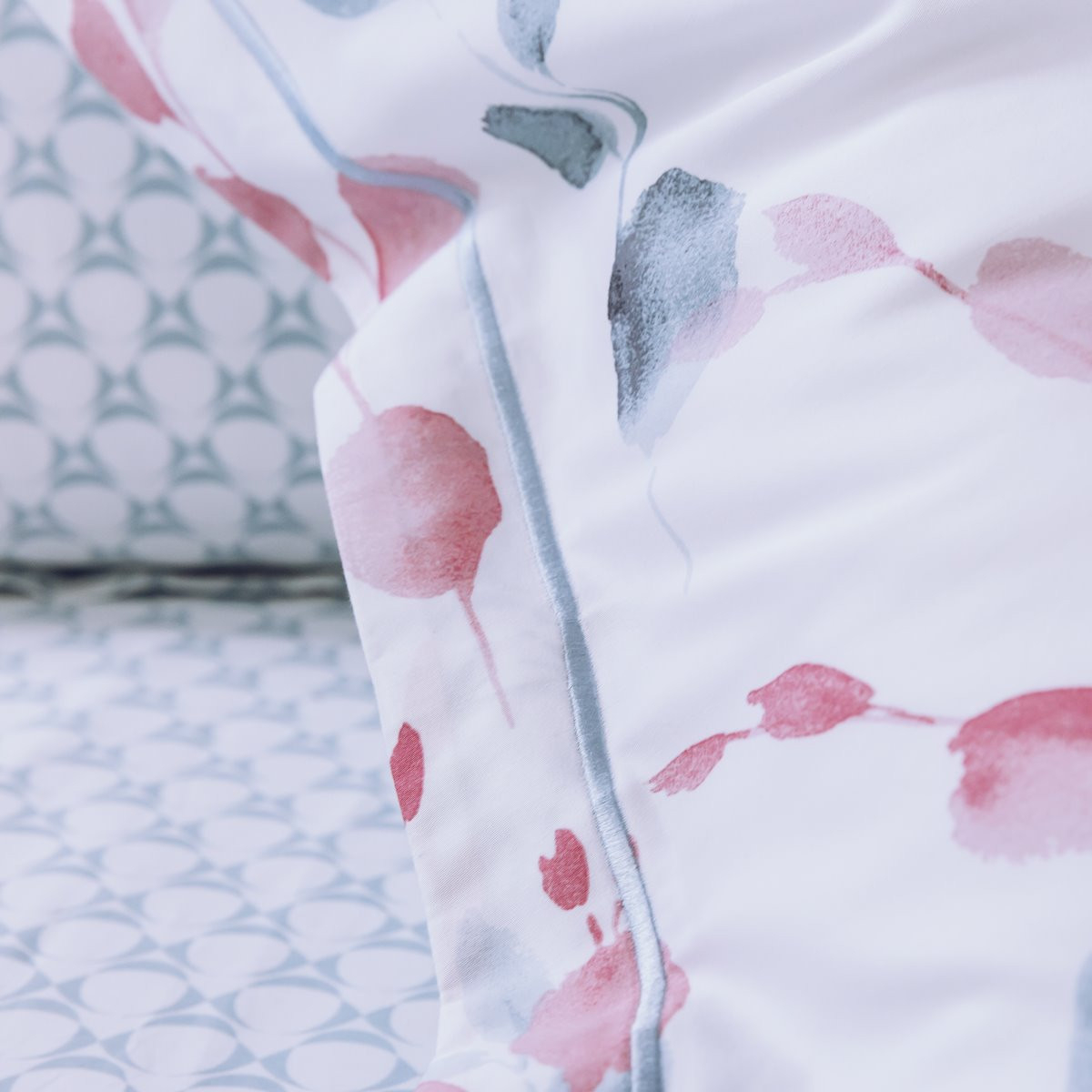 Taie D'oreiller Satin De Coton - SOFIA motifs, TRADITION DES VOSGES