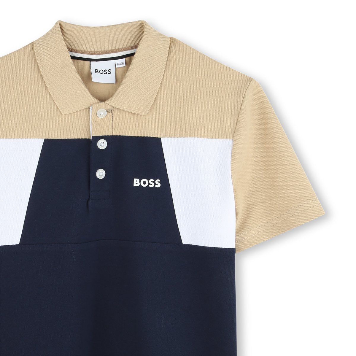 Polo blocs de couleurs bleu cargo, BOSS KIDSWEAR