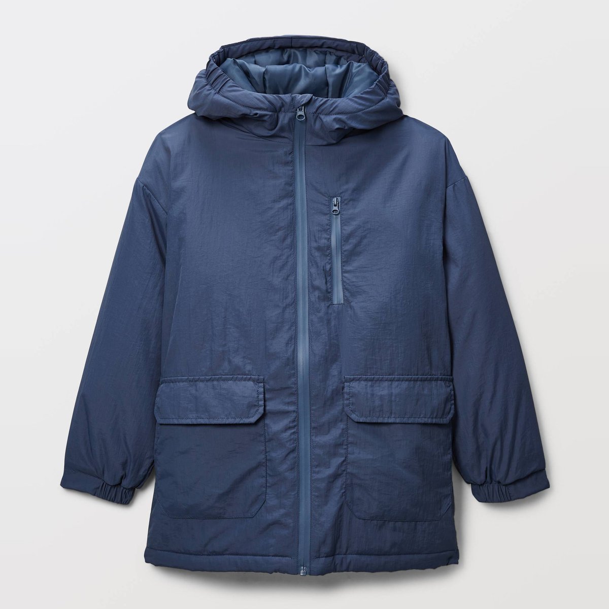 Veste déperlante unie en polyester recyclé mer, MONOPRIX