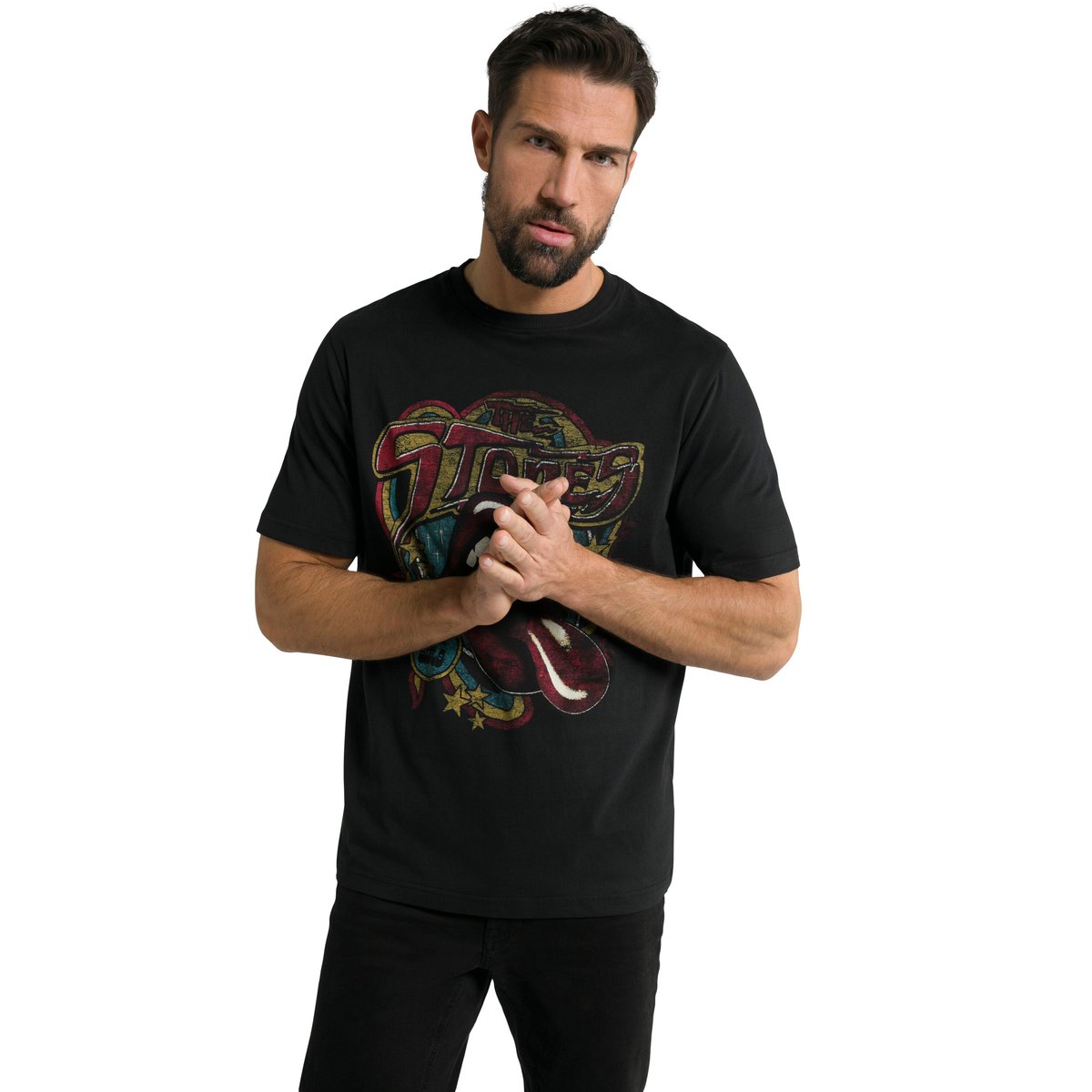 T-shirt, Collection Concert, Rolling Stones noir, JP1880