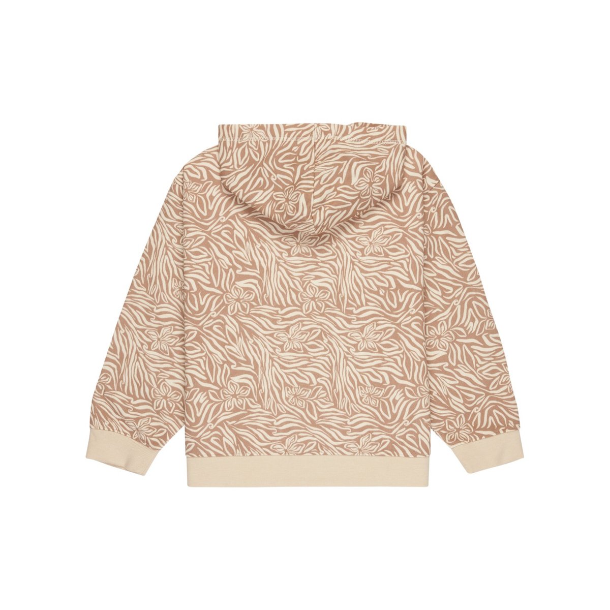 Sweat à capuche zippé imprimé TWENTY FIVE MILES. beige parchment animal floral, ROXY