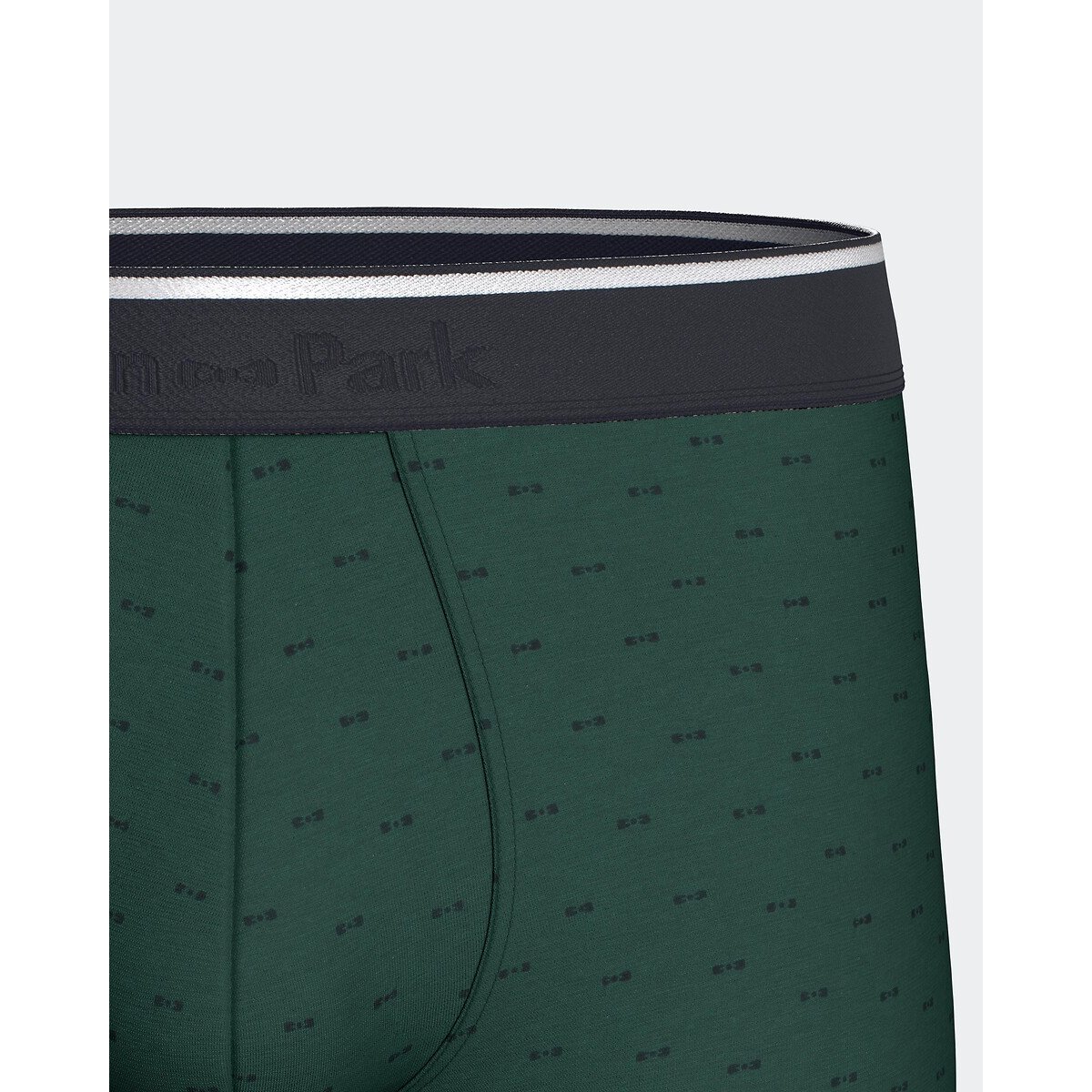 Set van 3 effen boxershorts groen+marine, EDEN PARK