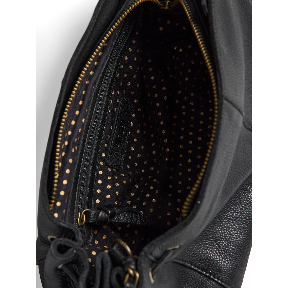 Sac à main en cuir, Pihanna noir, PIECES