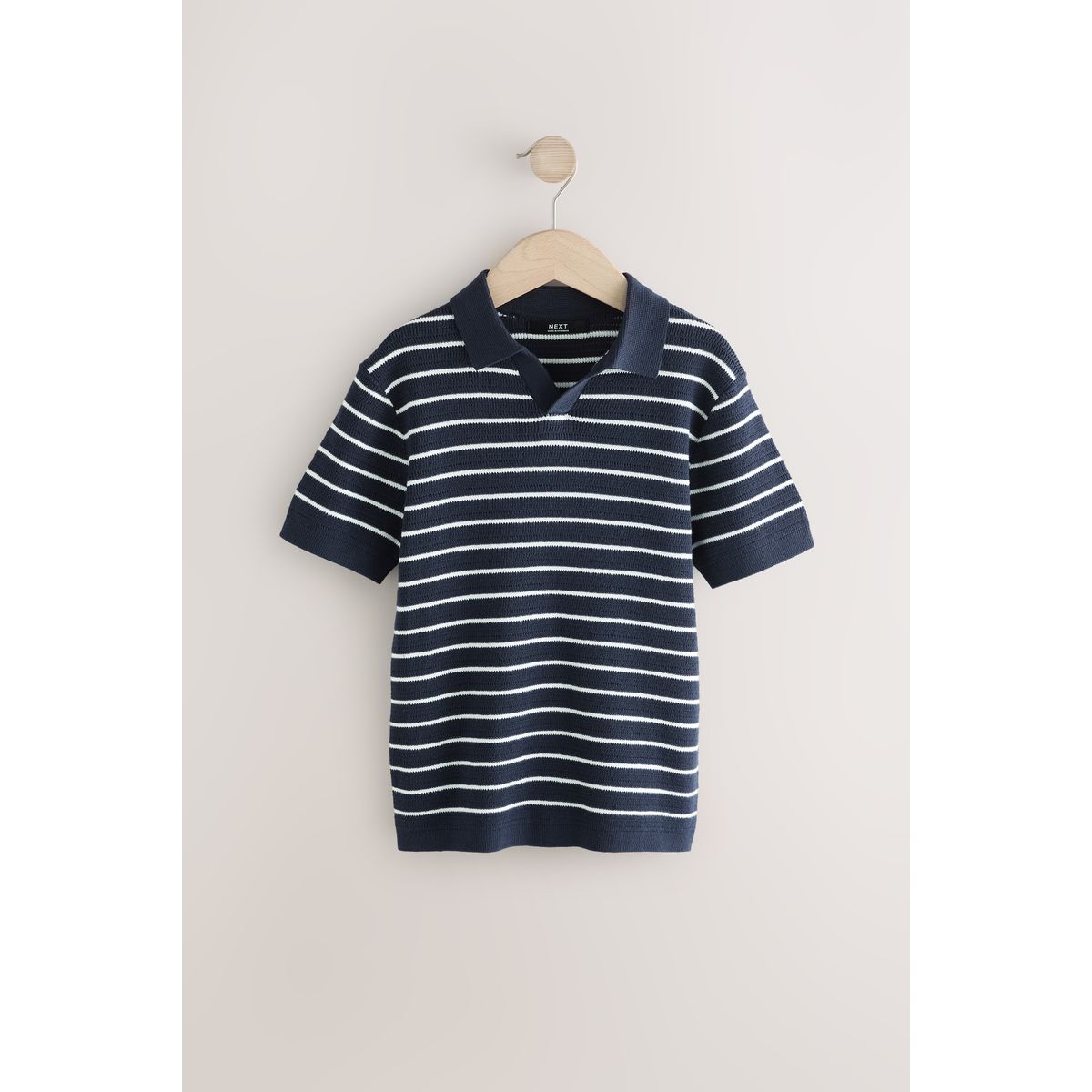 Polo à manches courtes bleu marine / blanc, NEXT