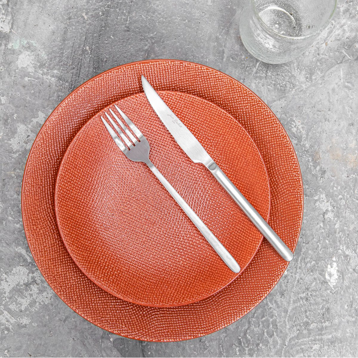 Assiette plate Vésuvio 27 cm (lot de 6) orange, TABLE PASSION
